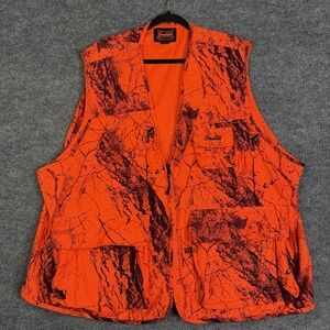 Gamehide Hunting Vest Mens 3X Blaze Orange Camo Gear Zip Pockets Outdoor